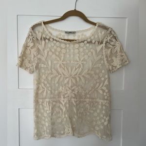 Zara lace T shirt size SMALL